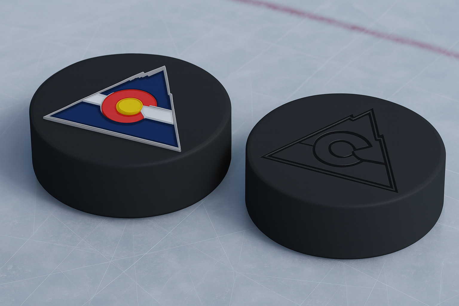 Colorado Avalanche Rockies NHL Hockey Puck Logo