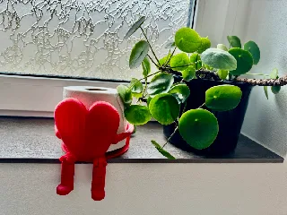 Heart Toilet Paper Roll Gnome - Herz Toilettenmännchen Klopapier Rolle