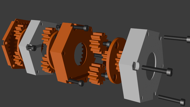 STACKABLE 3D-PRINTED GEARBOX