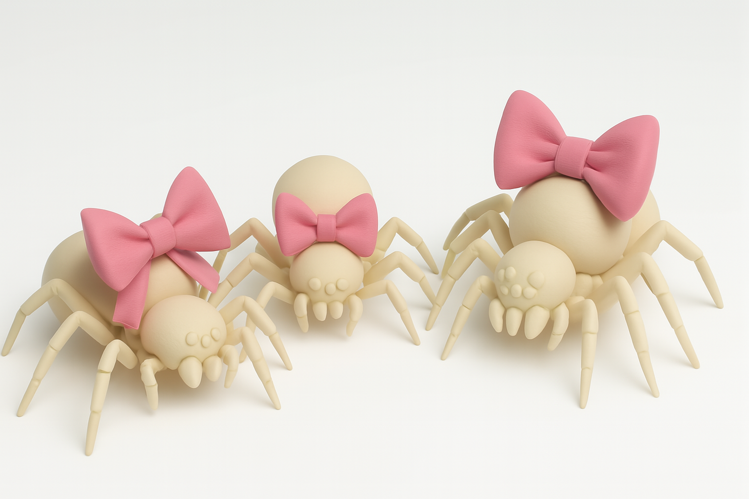Roztomilý halloweenský holčičí pavouci/Cute halloween girly spiders
