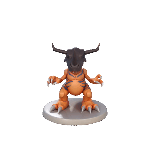 Greymon Digimon Creature Model — miniatura 2