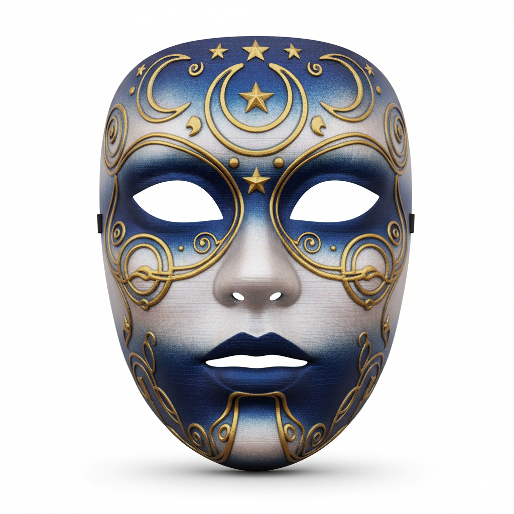 Celestial Moon Priestess, mask, cosplay, wearable, costume, face, helmet