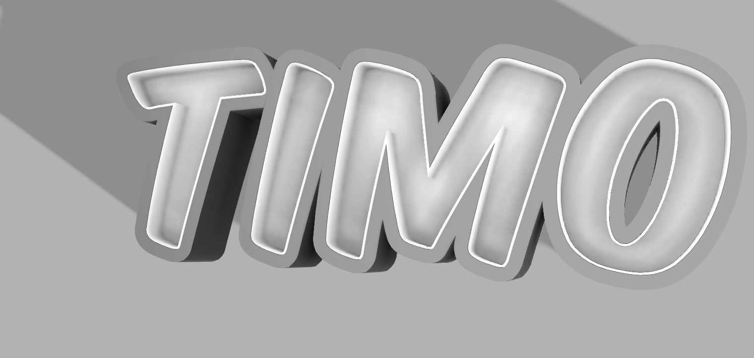 TIMO LED - Namenslampe (Name Lamp) 2 Größen 40mm & 50mm Tiefe