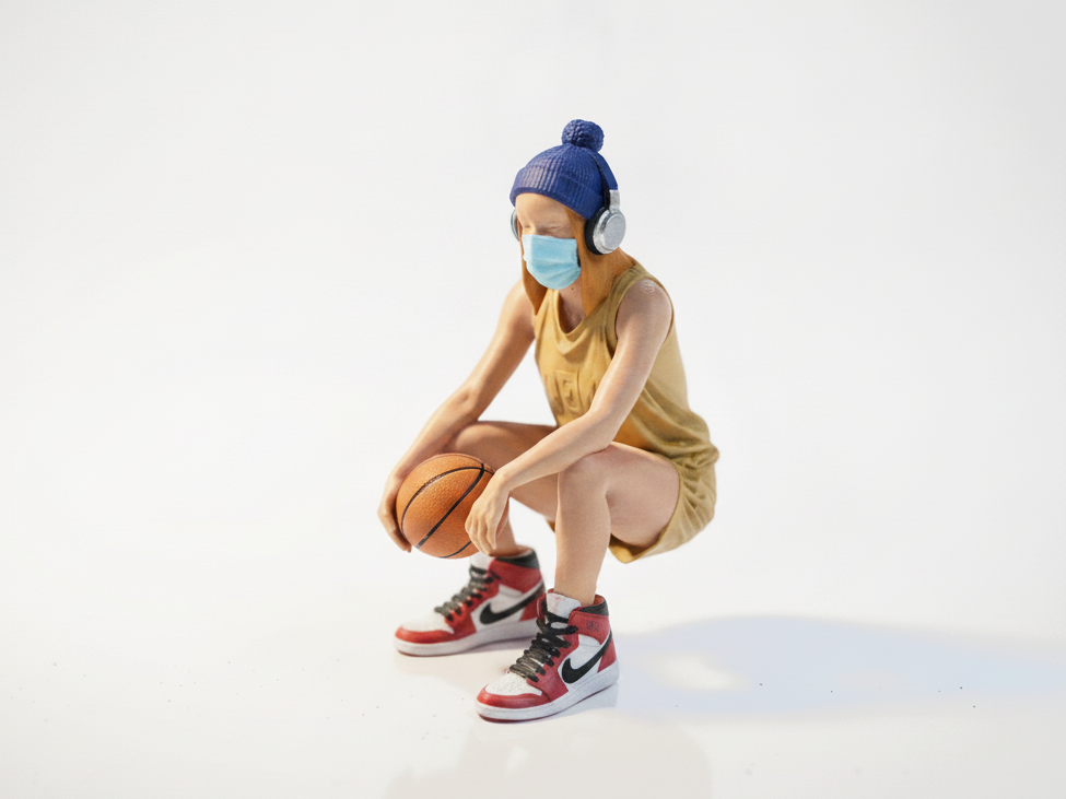 Basketball Player Female Figurine Sports 3D Printable
