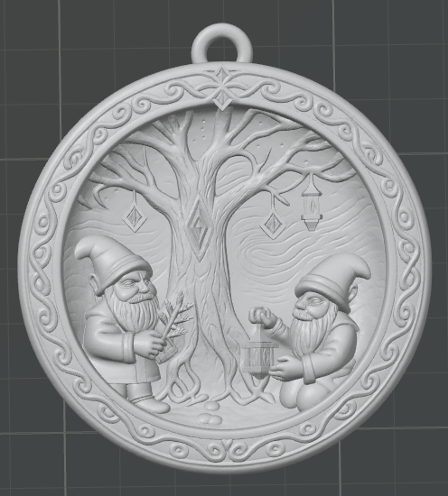 Nordic Ancestral Tree Ornament – Gnome Forest Spirit Decoration