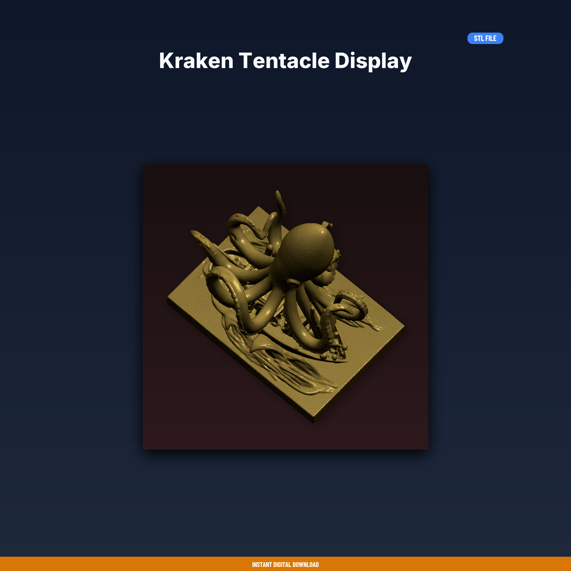 Kraken Tentacle Display - 3D Printable STL File