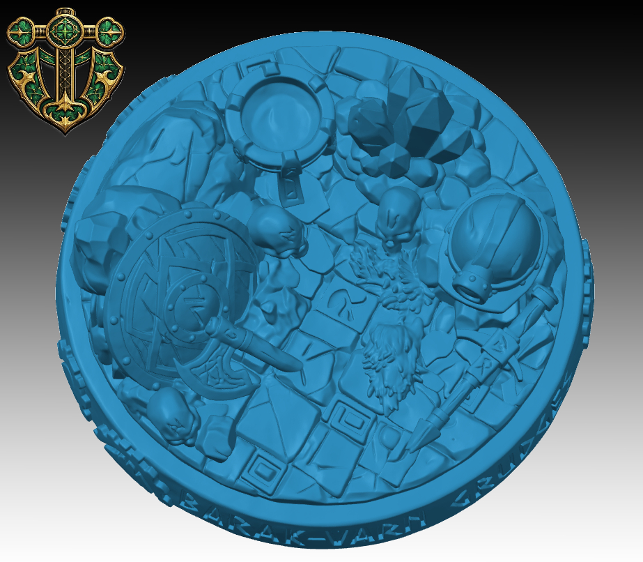 Dwarven Style Miniature Base 4