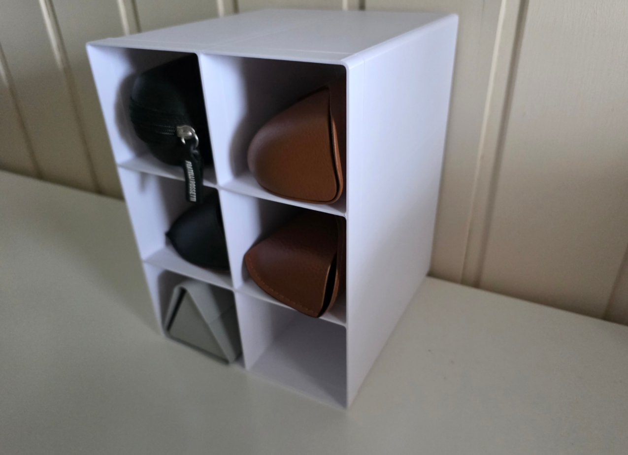 Sunglasses box holder.