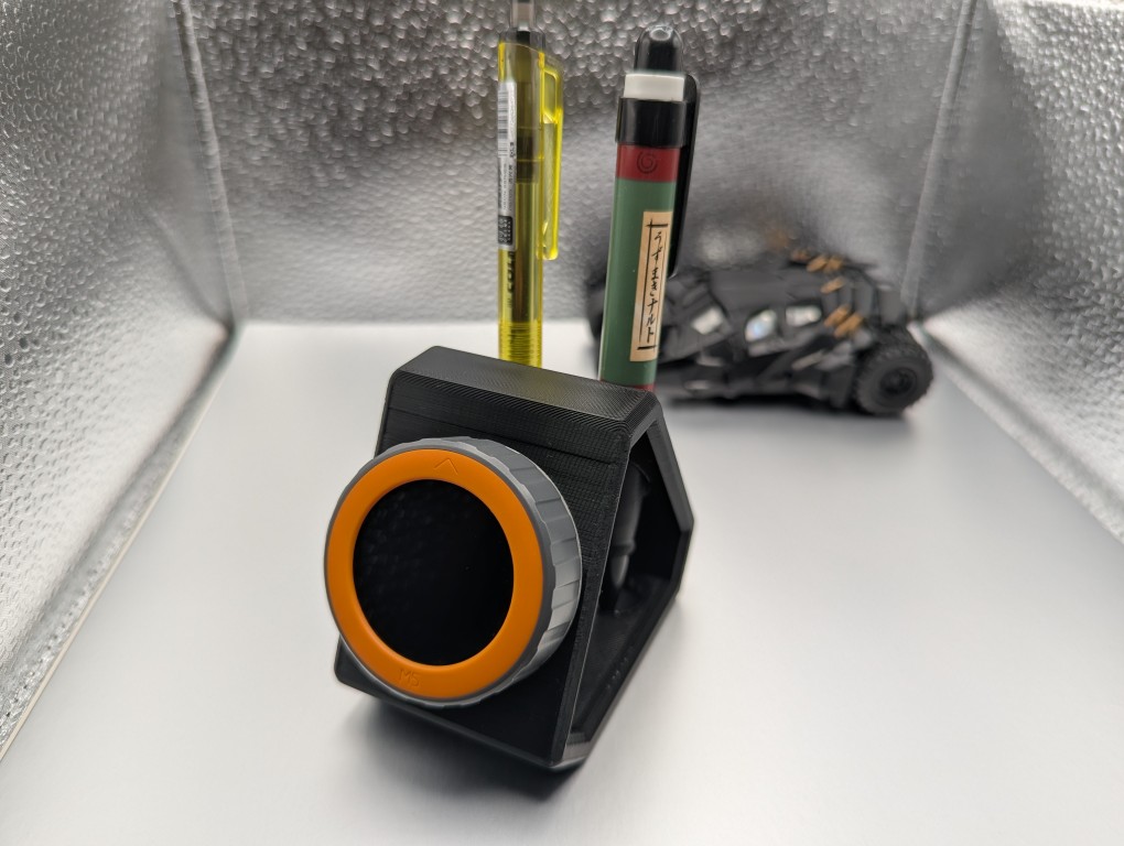 M5Stack Dial Angled Desk Stand with Pen Holder & USB-C Cable Channel