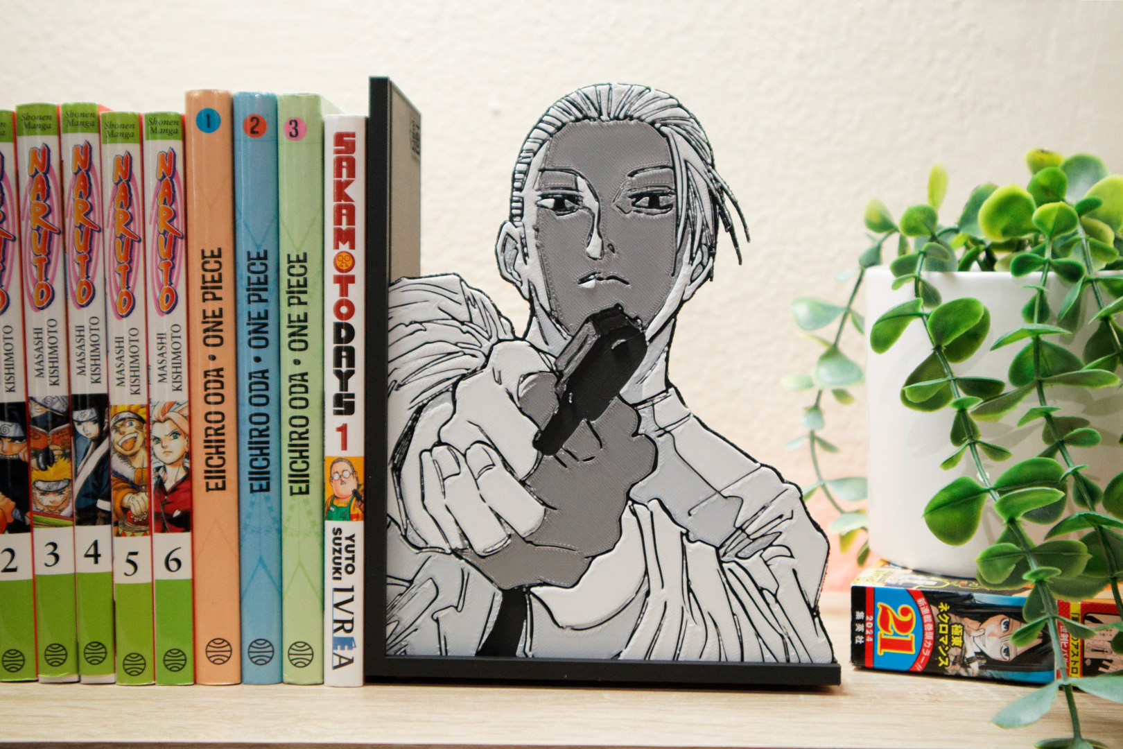 Bookend of young Taro Sakamoto aiming | Sakamoto Days Fan Art