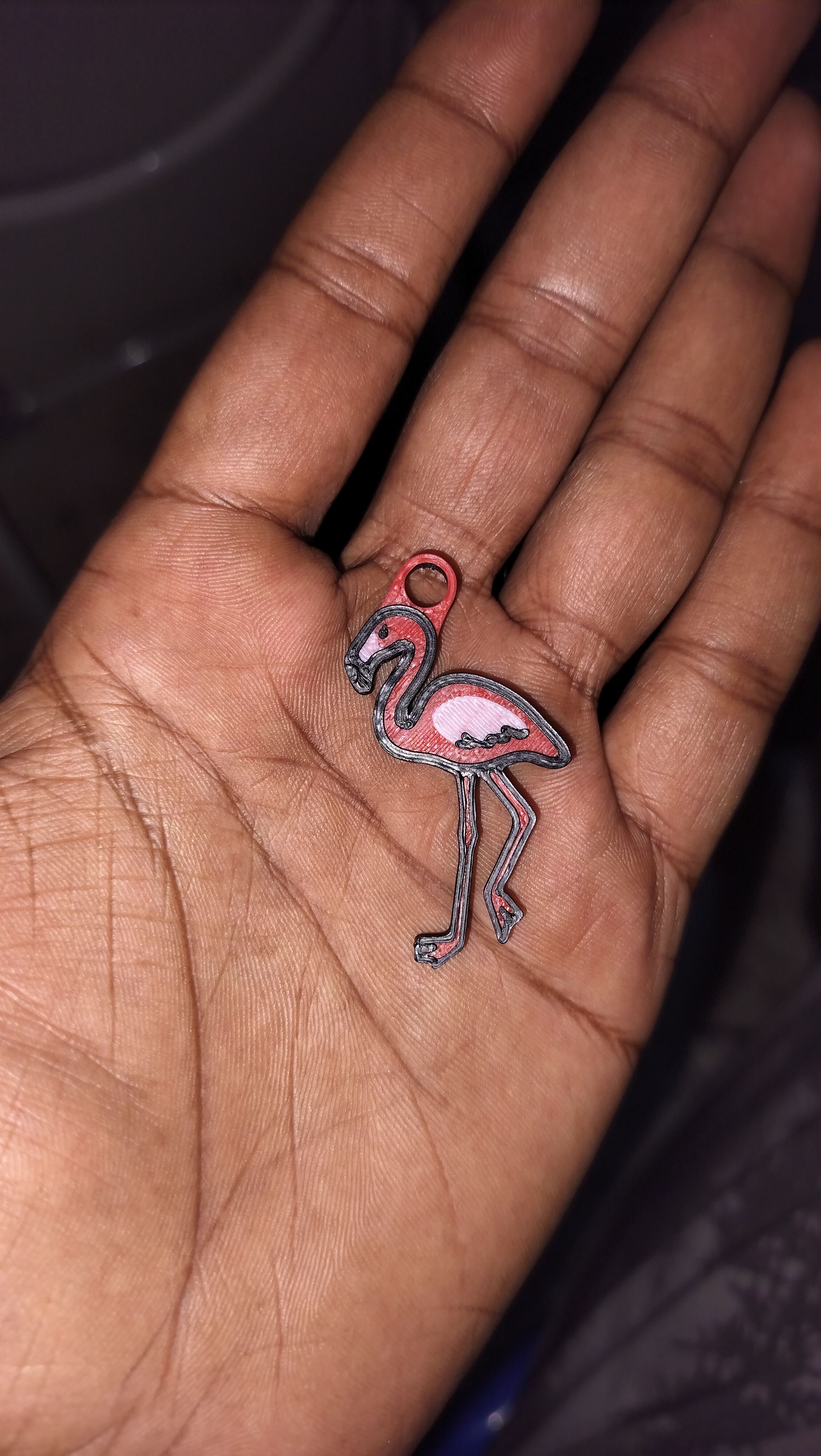 Flamingo keychain
