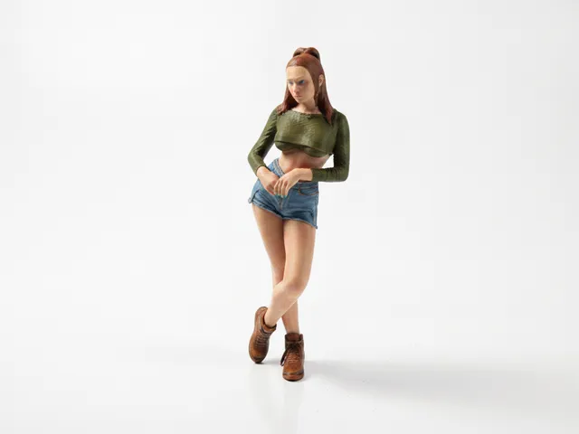 Athletic Woman Figurine Female Figure 3D Printable