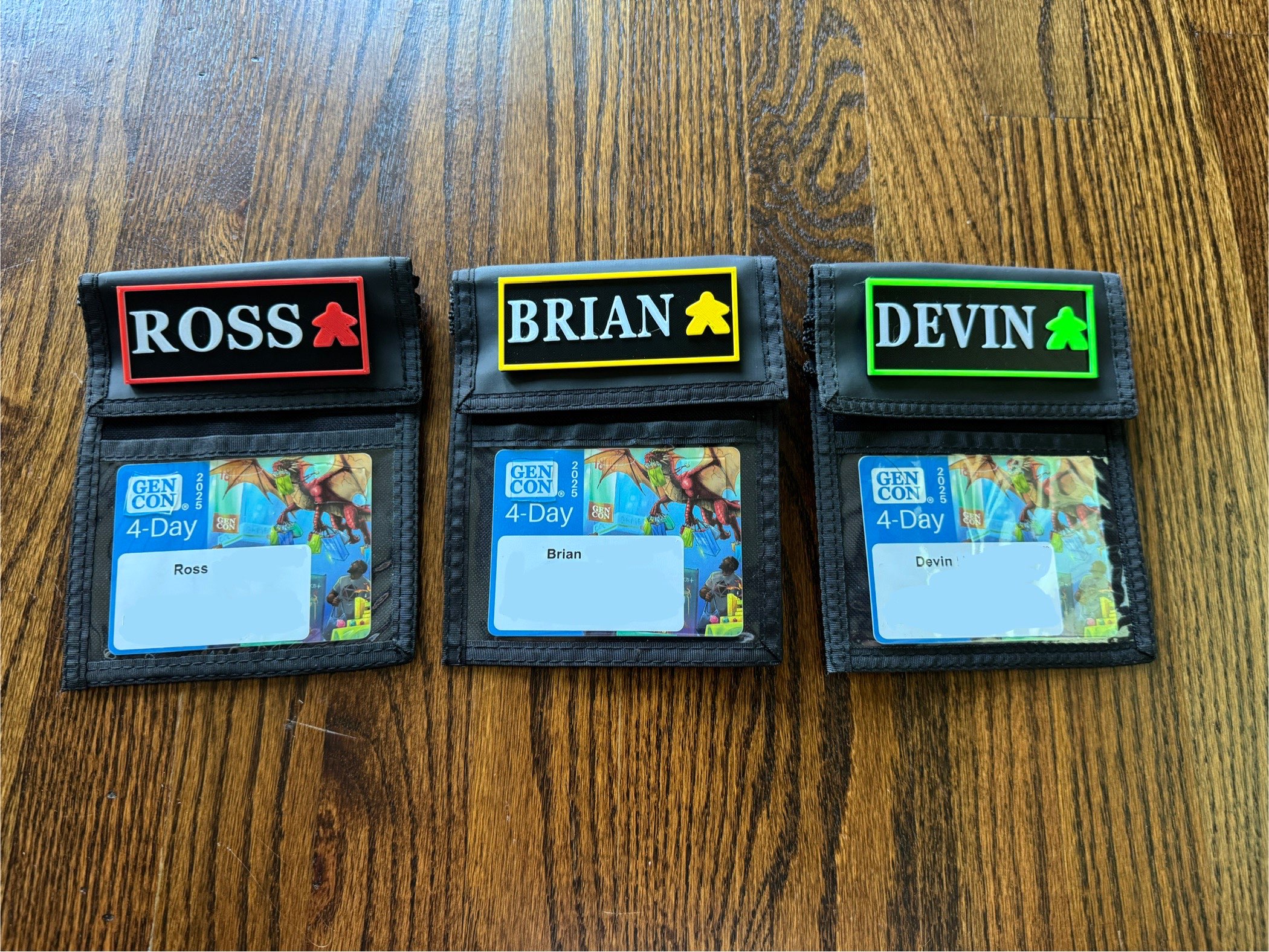 Badge Holder Nametag w/ Meeple for Board Game Conventions (GenCon, PAX, Origins, etc)