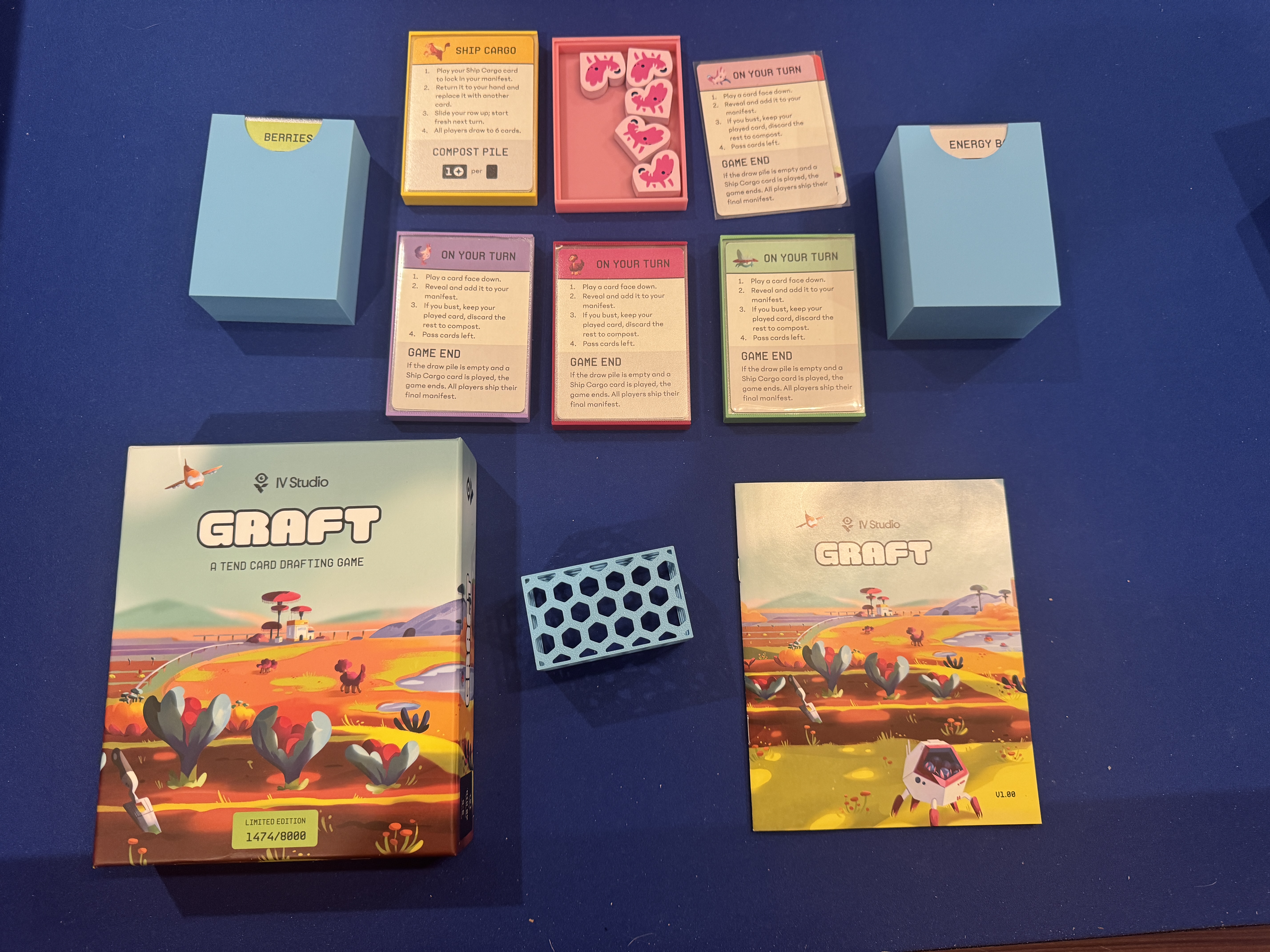 Graft Board Game Insert and Organizer for Sleeved Cards