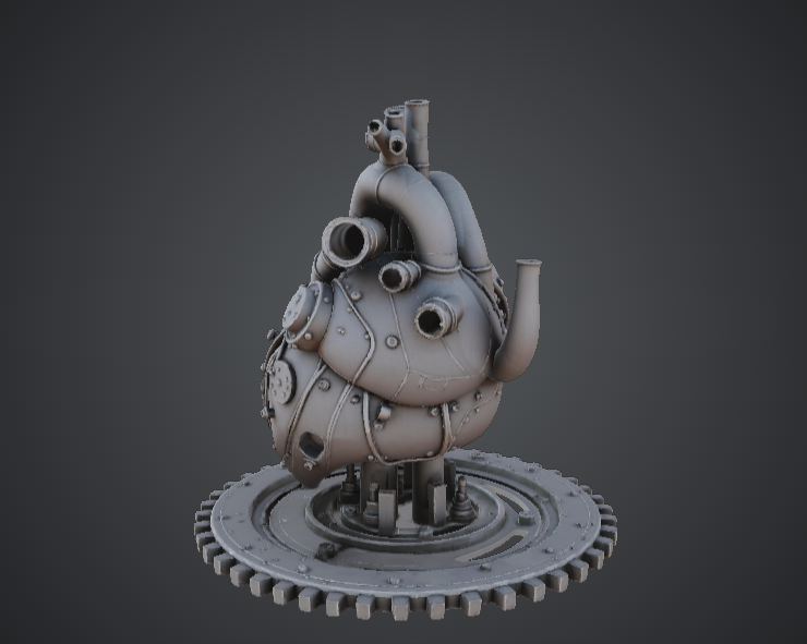 Miniatura 3 do modelo 3D Mechanical Heart – Steampunk Engine Core