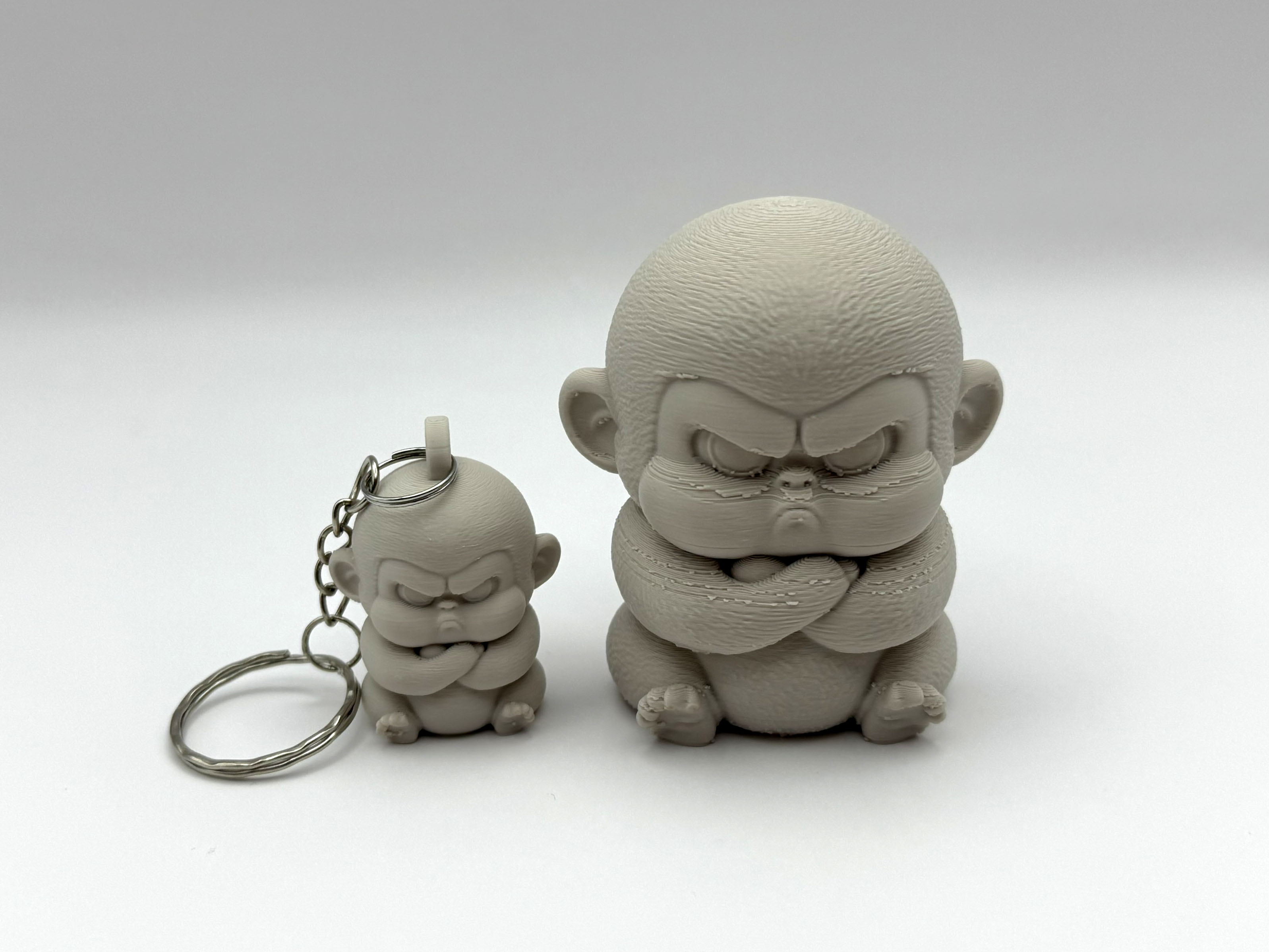 Grumpy Monkey with Keychain