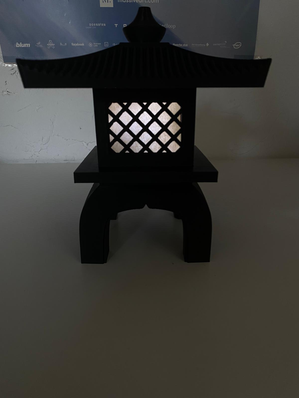 Japanese Garden Lantern LED with Dual AA Battery
