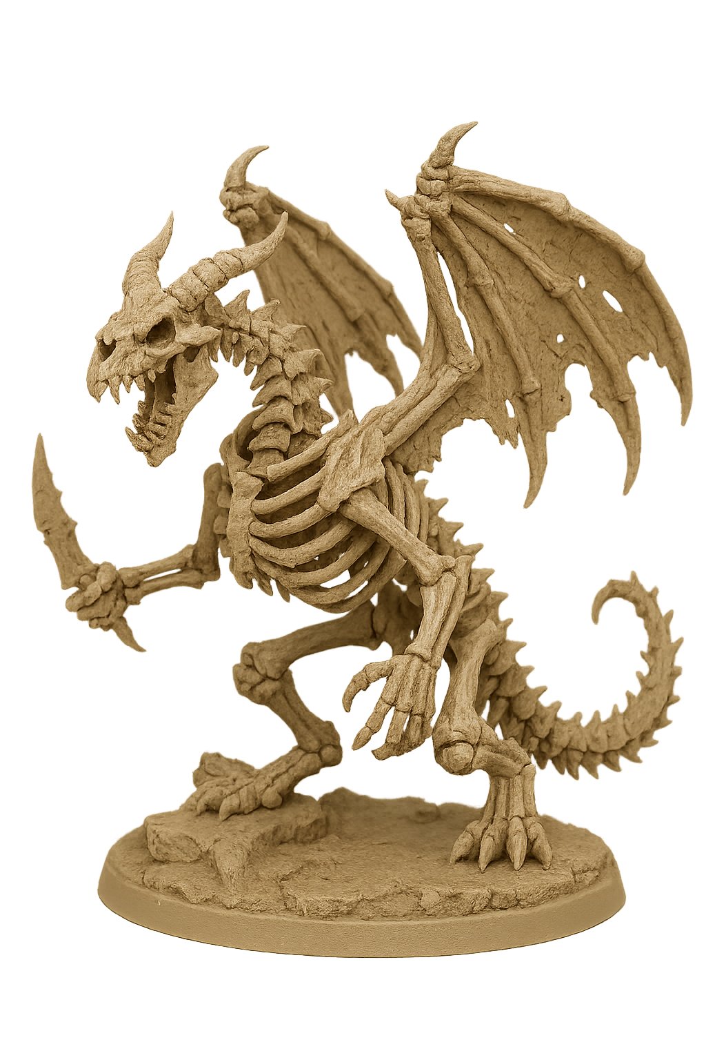 Bonewing Dreadwyrm | 32mm & 75mm Fantasy Miniature | FDM & Resin