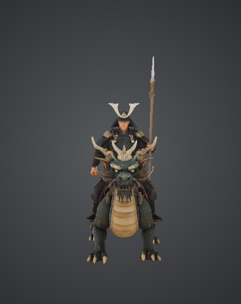 Samurai Dragon Rider – Mounted Eastern Dragon Warrior