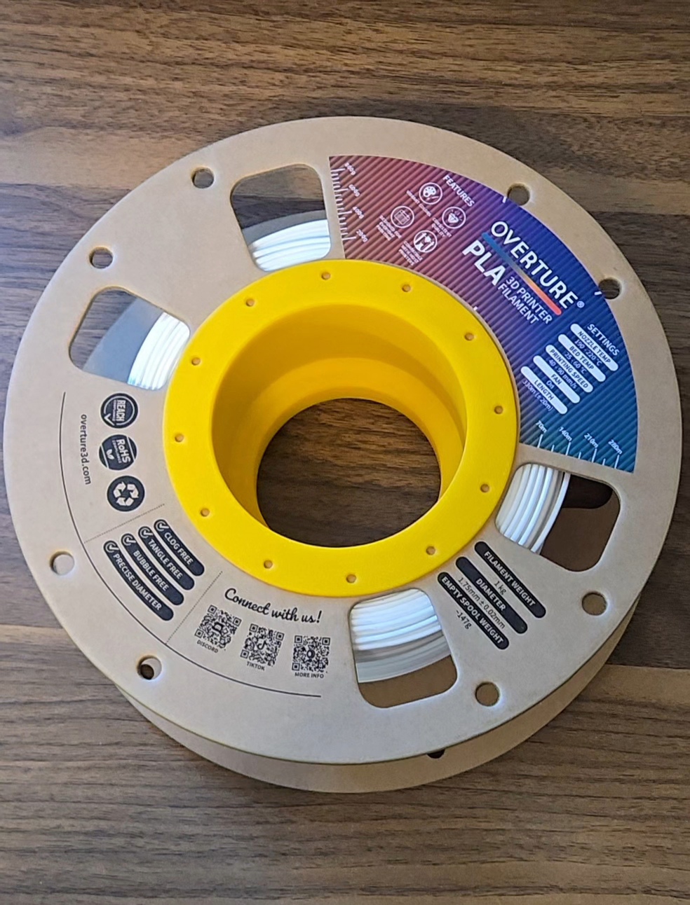 Reusable filament spool remix - reuse old spool's flanges