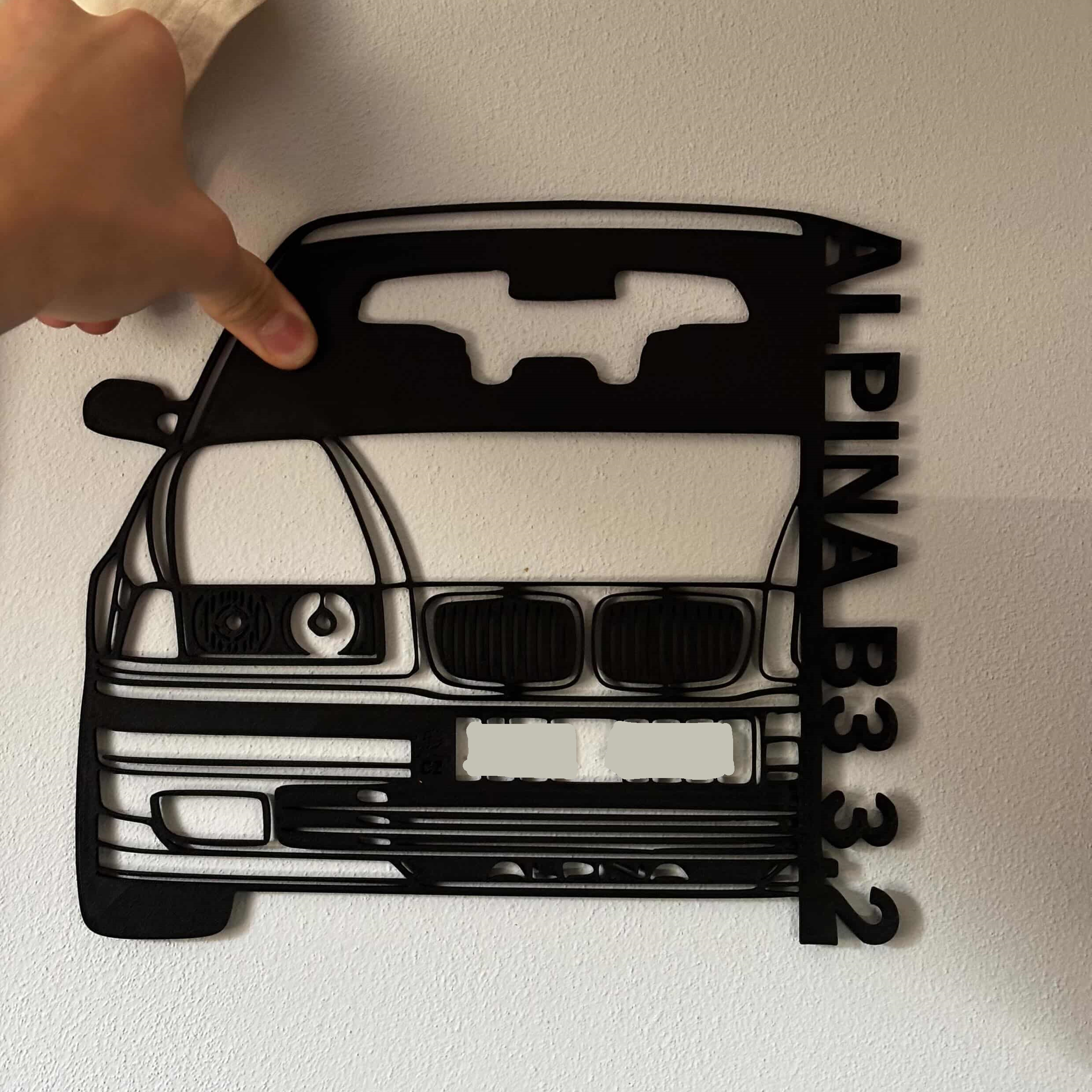 Alpina B3 (E36) - Wall Art 3D model