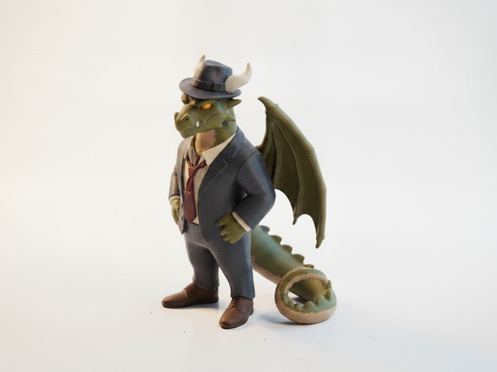 Dapper Dragon Gentleman Figurine Animals 3D Printable