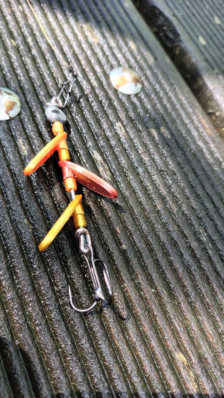 triple blade spinner fishing bait