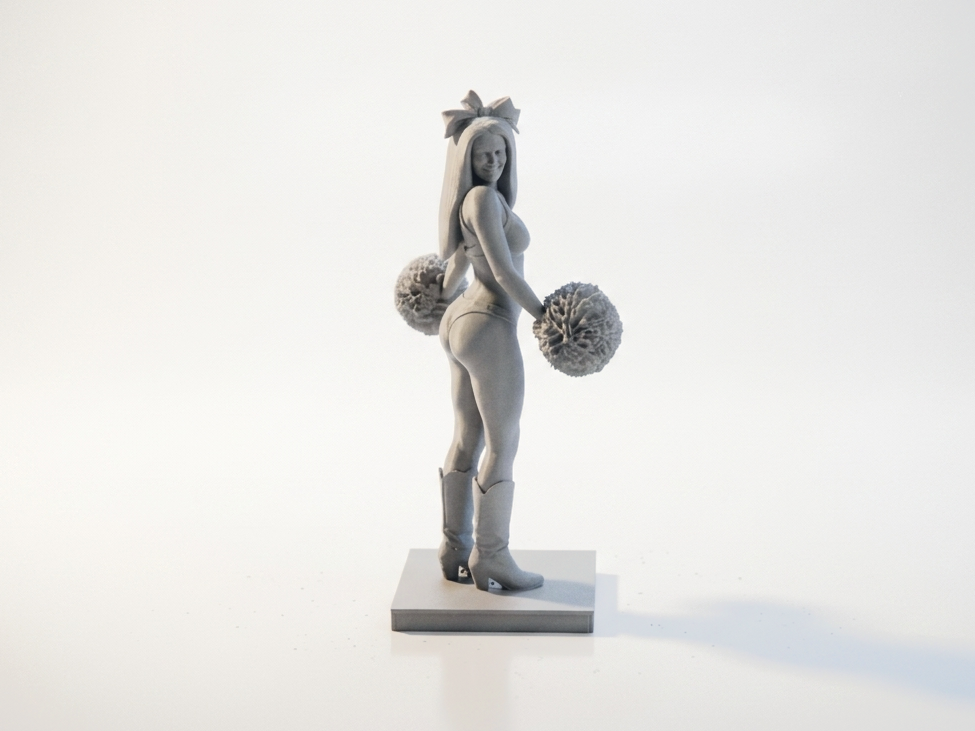 Cheerleader Figurine Female Sports 3D Printable