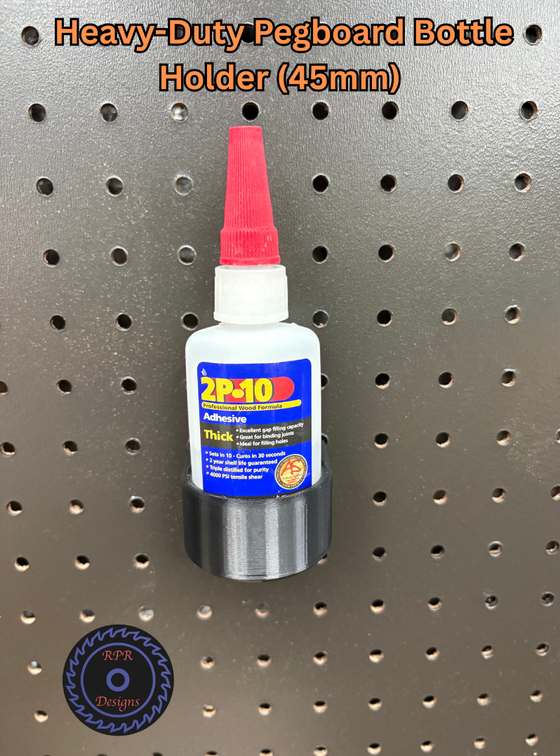 Heavy-Duty Pegboard Bottle Holder (45mm)