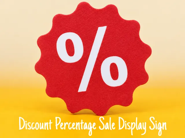 Discount Percentage Sale Display Sign