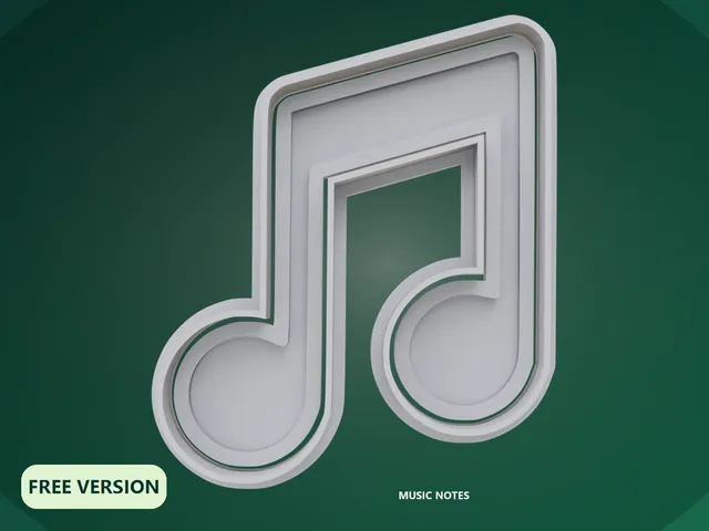 Music Essentials Music Notes Cookie Cutter STL – 3D Print Biscuit Mold Set