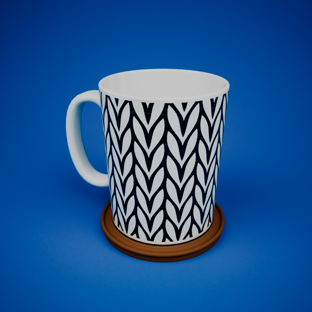 Miniatura 4 do modelo 3D Spiral Pattern Drink Coasters