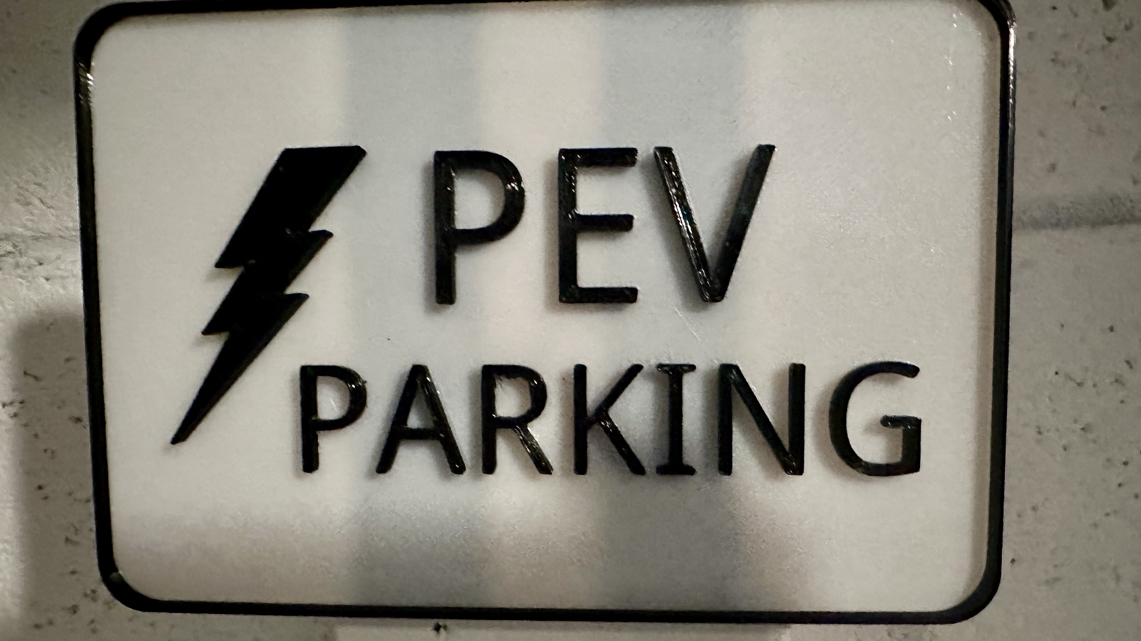 PEV Parking Sign