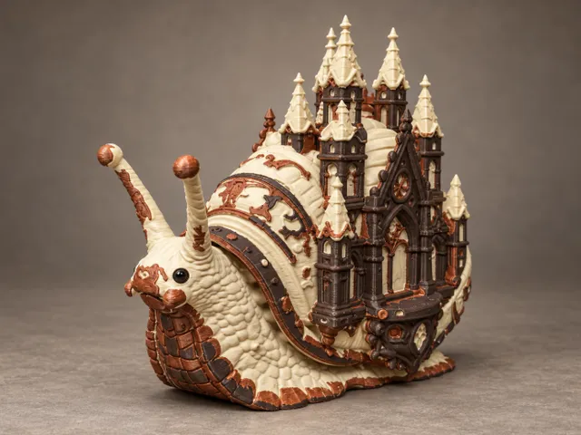 Castle Snail – Fantasy Sculpture