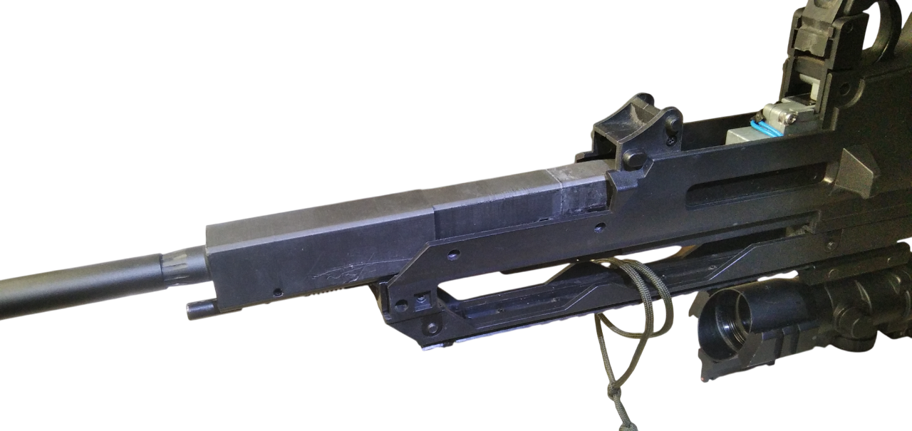 Airsoft G36 barrel mount stabilisation block - parametric