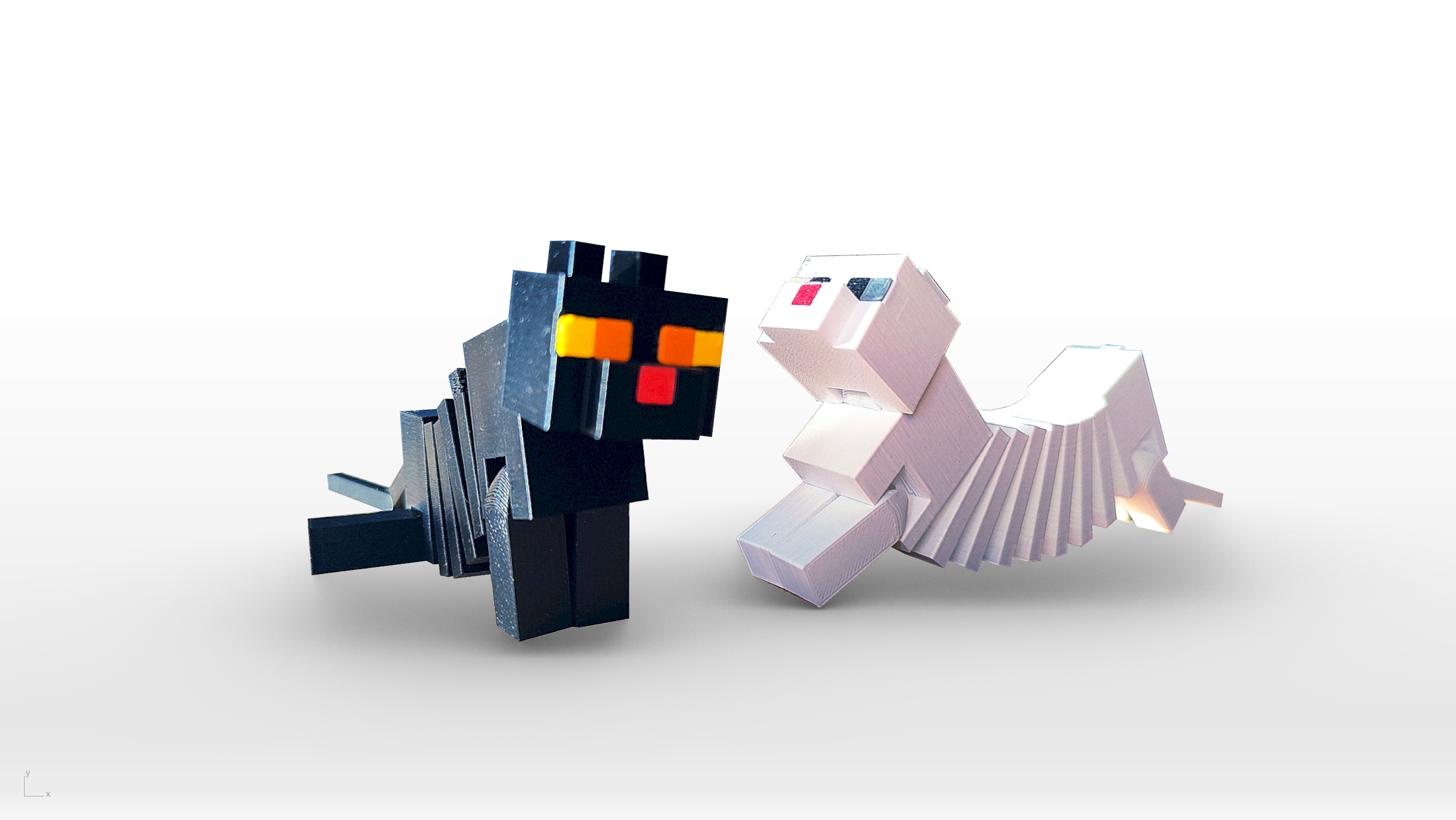 Articulated Minecraft cat
