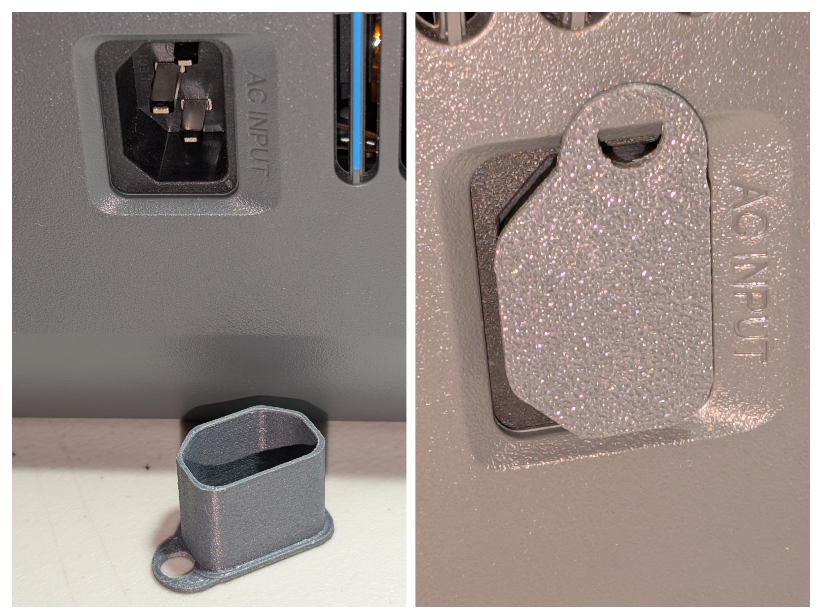 C13 cover with tab and lanyard hole for Anker Solix