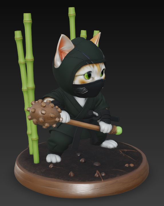 Miniatura 5 do modelo 3D NINJA CAT