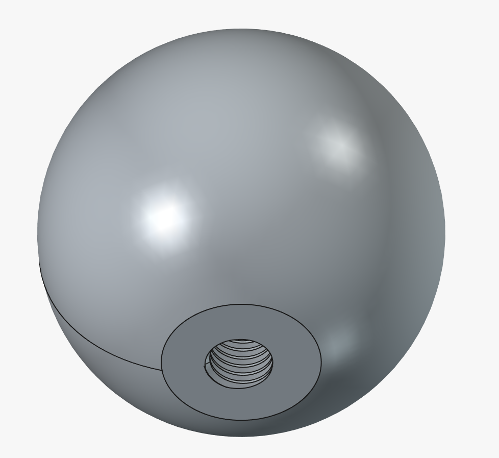 Garage Door Key Knob (35mm, M6 Thread)