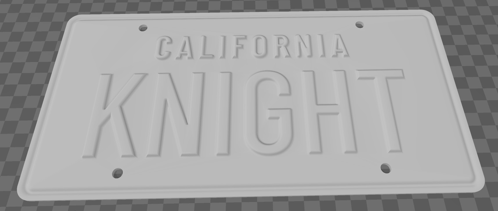 Kitt original license Plate