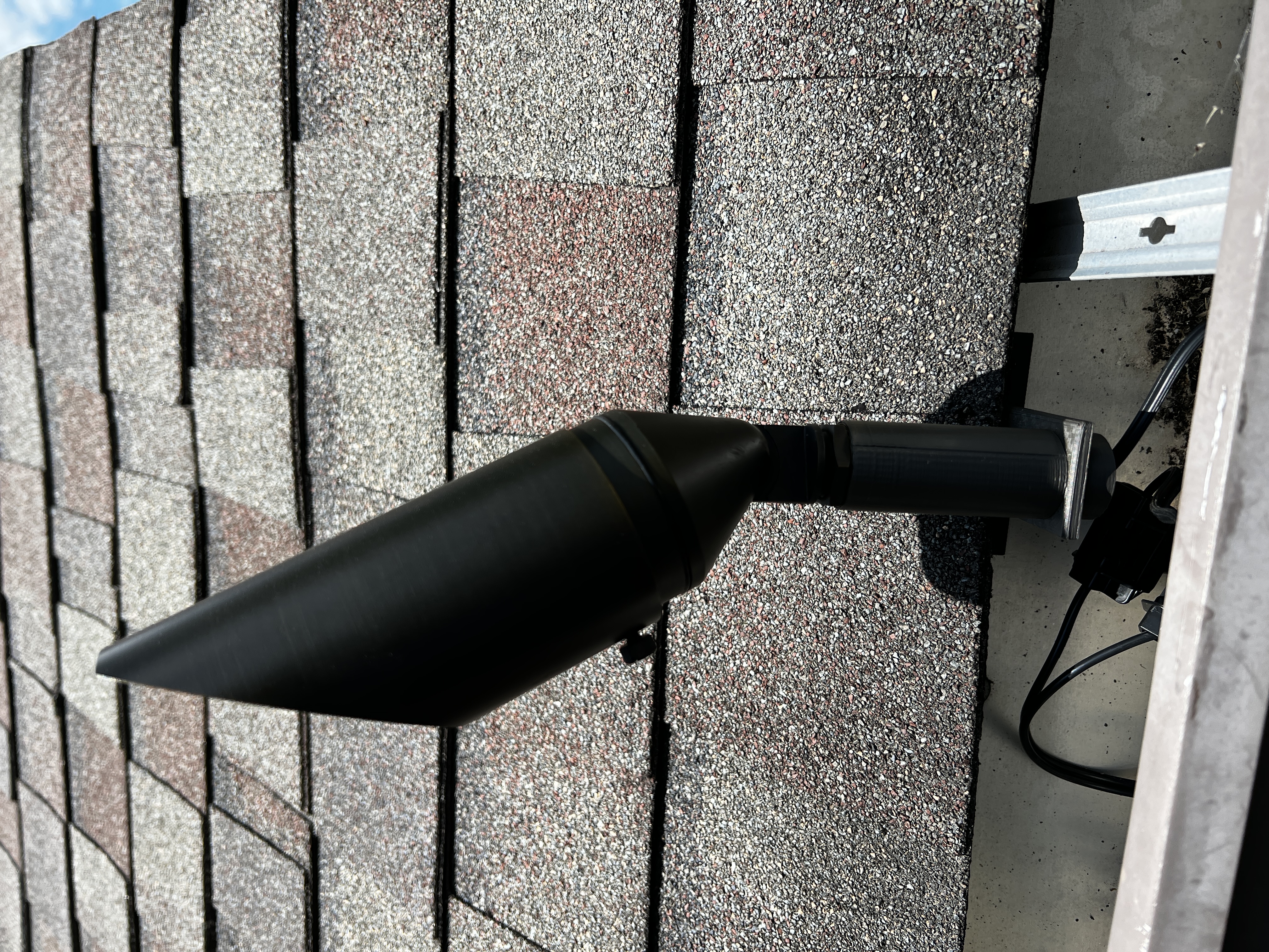 Gutter Bracket with Optional Riser for Outdoor Lighting