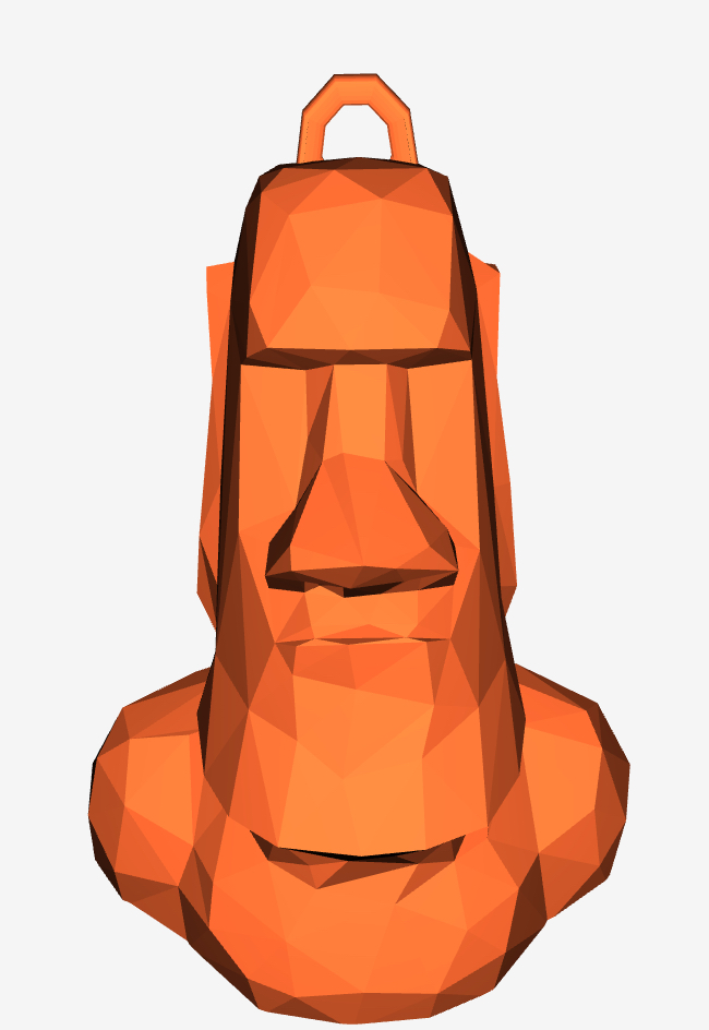 Mini moai keychain