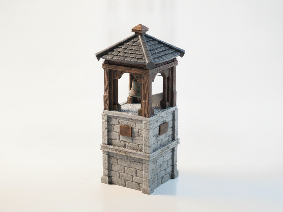 Bell Tower Medieval Architecture 3D Printable