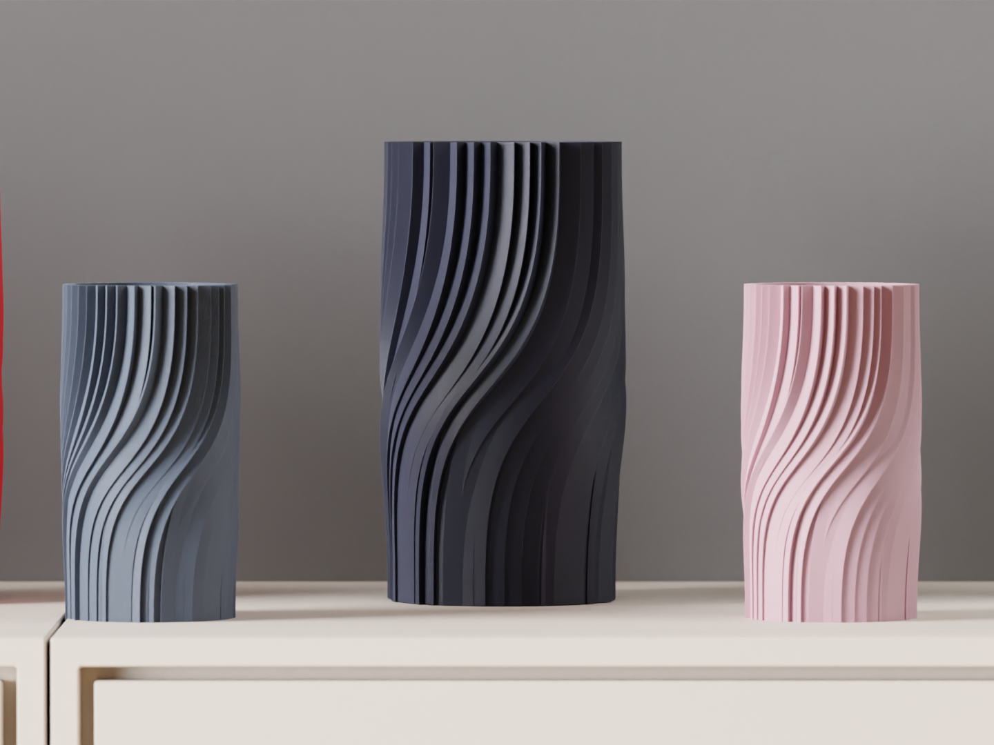 Modern Vase. elegant twisted vase