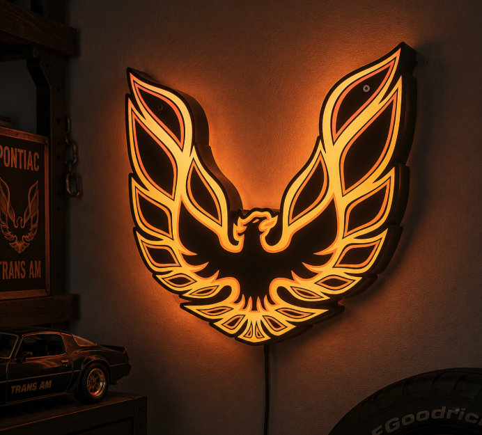 Pontiac’s Firebird Trans Am LED Light Box | Multi-Color 3D Printable STL
