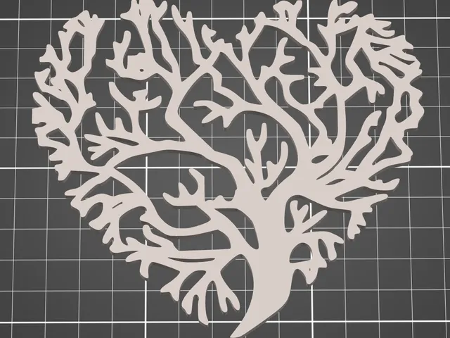 Love Heart Tree Leaves Wall Art Valentines