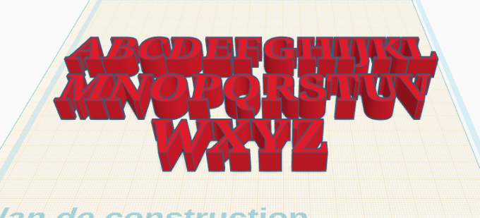 Letters of alphabet