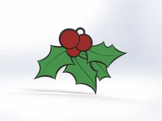 2D Mistletoe Ornament