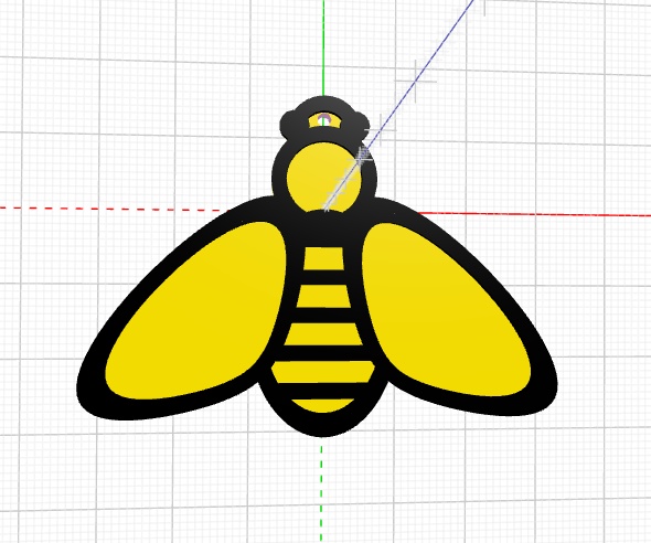 Miniatura 5 do modelo 3D Bee Keyring charm