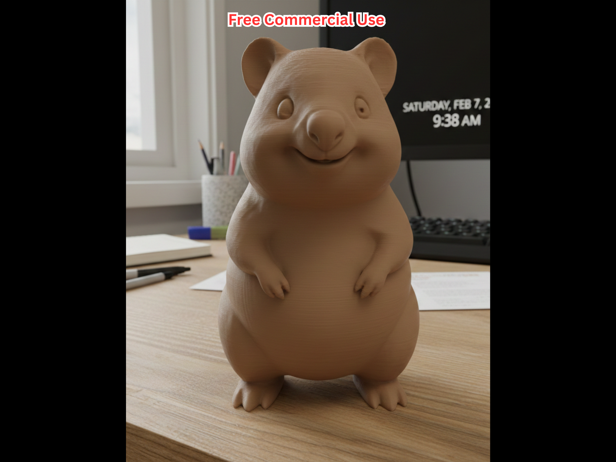 Realistic Quokka Statue – Australian Marsupial